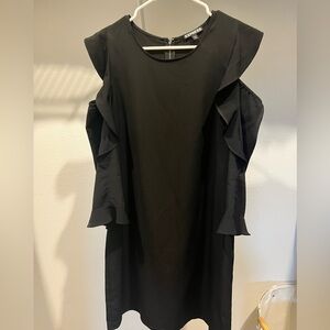 Express cut out shoulder black dress Large